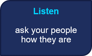 ask your people how they are